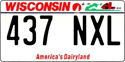 WI license plate 437NXL