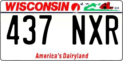 WI license plate 437NXR