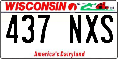 WI license plate 437NXS