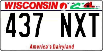 WI license plate 437NXT