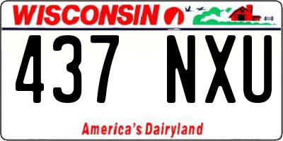 WI license plate 437NXU