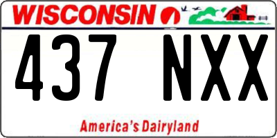 WI license plate 437NXX