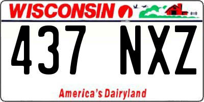WI license plate 437NXZ