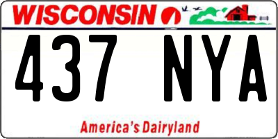 WI license plate 437NYA