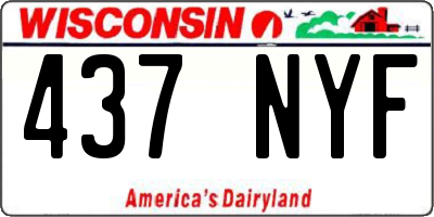 WI license plate 437NYF