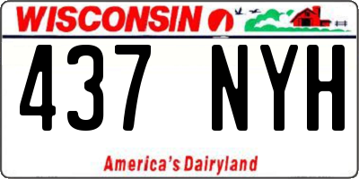 WI license plate 437NYH