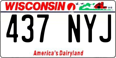 WI license plate 437NYJ