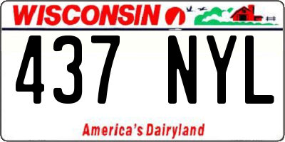 WI license plate 437NYL