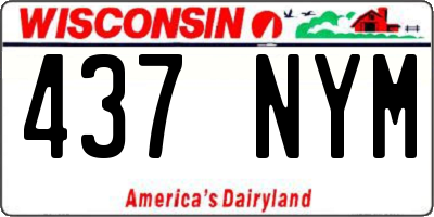 WI license plate 437NYM