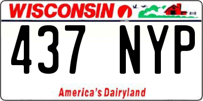WI license plate 437NYP