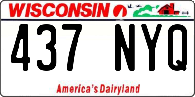 WI license plate 437NYQ