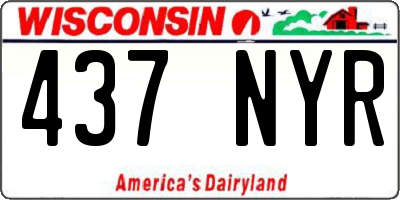 WI license plate 437NYR
