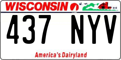 WI license plate 437NYV