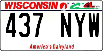 WI license plate 437NYW