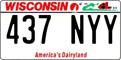 WI license plate 437NYY