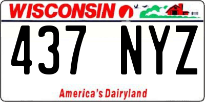 WI license plate 437NYZ