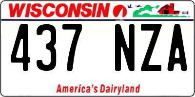 WI license plate 437NZA