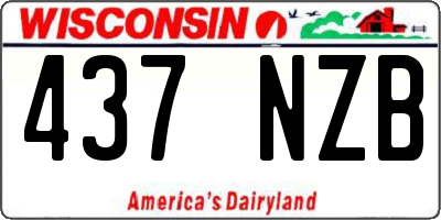WI license plate 437NZB