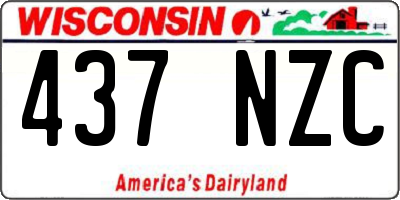 WI license plate 437NZC