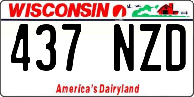 WI license plate 437NZD