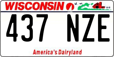 WI license plate 437NZE