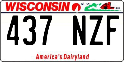 WI license plate 437NZF