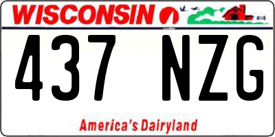 WI license plate 437NZG