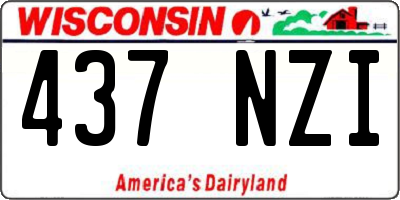 WI license plate 437NZI
