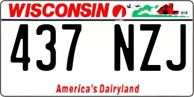 WI license plate 437NZJ