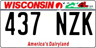 WI license plate 437NZK