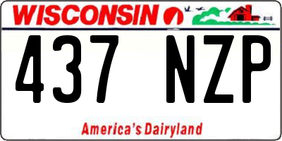 WI license plate 437NZP