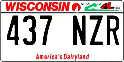 WI license plate 437NZR
