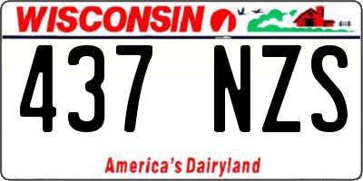 WI license plate 437NZS