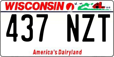 WI license plate 437NZT