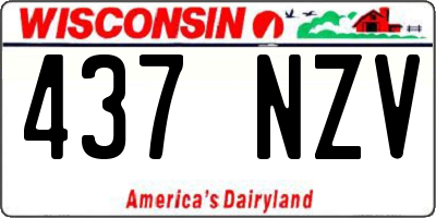 WI license plate 437NZV