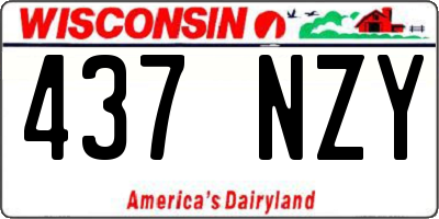 WI license plate 437NZY