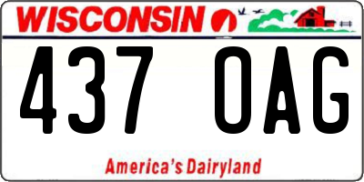WI license plate 437OAG