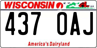 WI license plate 437OAJ