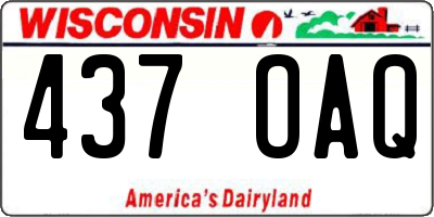 WI license plate 437OAQ