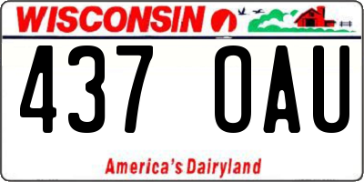 WI license plate 437OAU