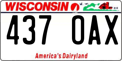 WI license plate 437OAX