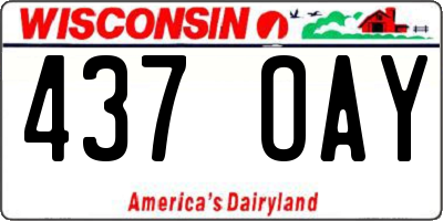 WI license plate 437OAY