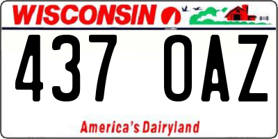 WI license plate 437OAZ
