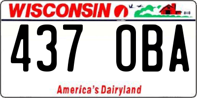 WI license plate 437OBA