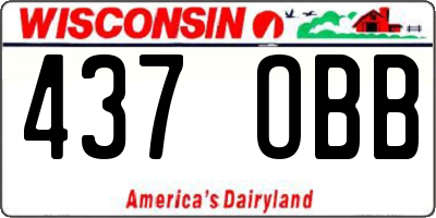 WI license plate 437OBB
