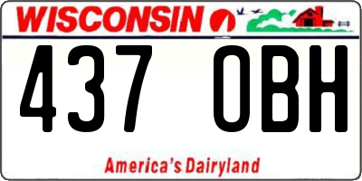 WI license plate 437OBH