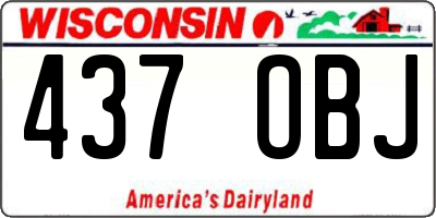WI license plate 437OBJ