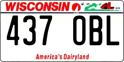 WI license plate 437OBL