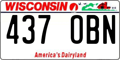 WI license plate 437OBN