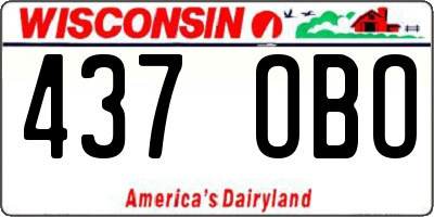 WI license plate 437OBO